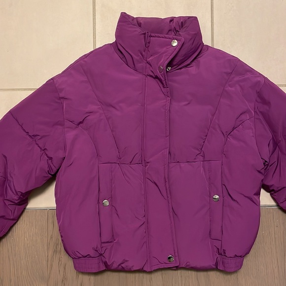 Pullbear Purple Puffer Jacket 